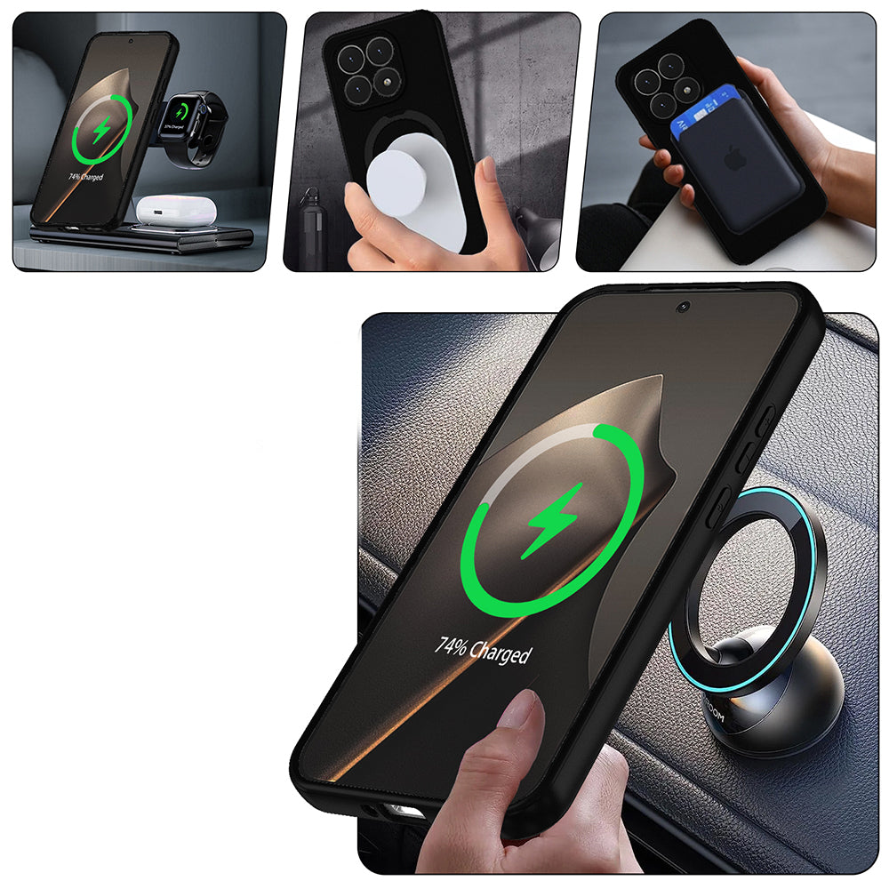 Xiaomi 15T Kılıf M-safe Şarj Özellikli Standlı Zore Samara Kapak Siyah