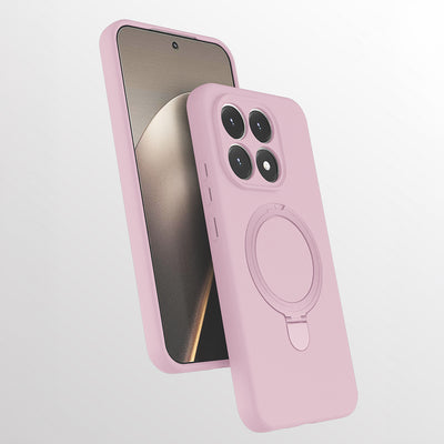 Xiaomi 15T Kılıf M-safe Şarj Özellikli Standlı Zore Samara Kapak Pembe