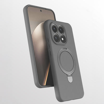 Xiaomi 15T Kılıf M-safe Şarj Özellikli Standlı Zore Samara Kapak Titanyum-Gri