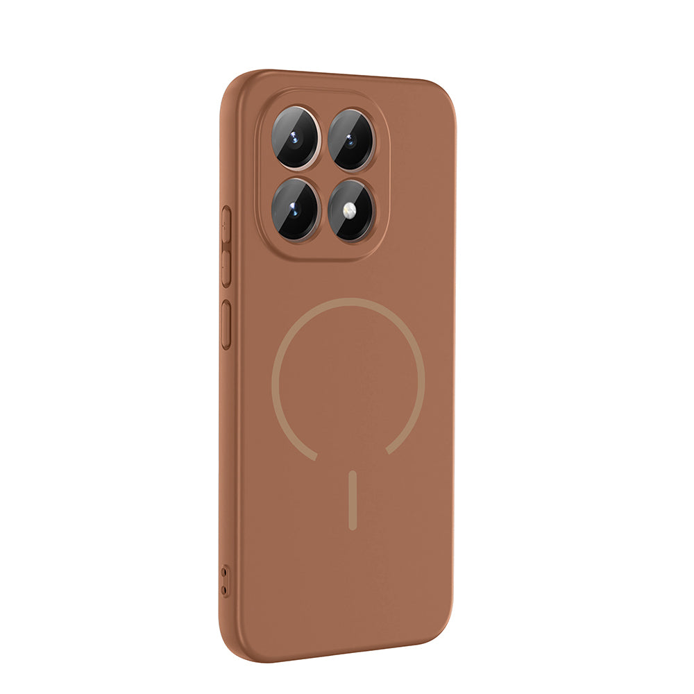 Xiaomi 15T Kılıf M-safe Şarj Özellikli Zore Meta Kapak Turuncu