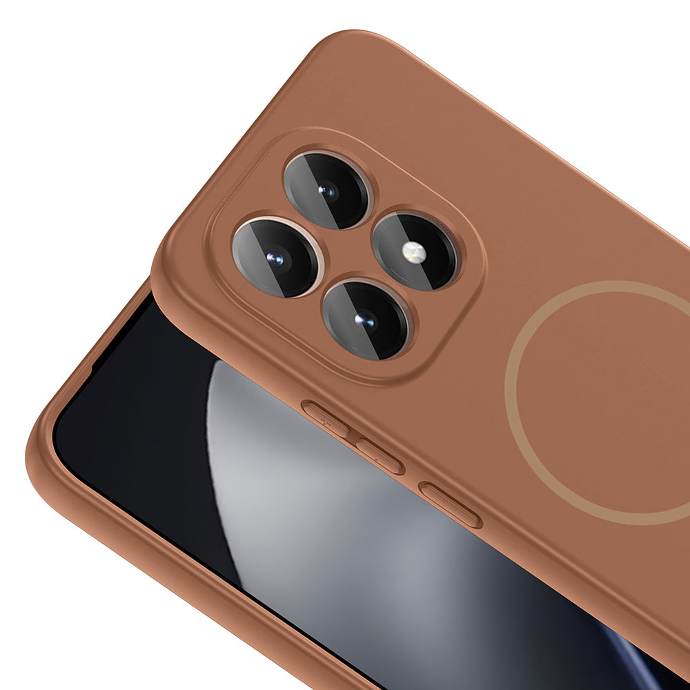 Xiaomi 15T Kılıf M-safe Şarj Özellikli Zore Meta Kapak Turuncu
