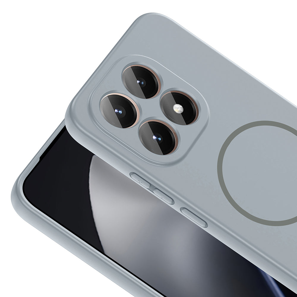 Xiaomi 15T Kılıf M-safe Şarj Özellikli Zore Meta Kapak Titanyum-Gri