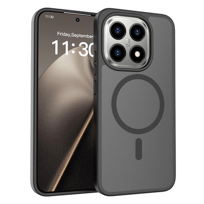 Xiaomi 15T Kılıf Sert PC Arka Yüzey Wireless Şarj Özellikli Zore Flet M-safe Kapak Siyah
