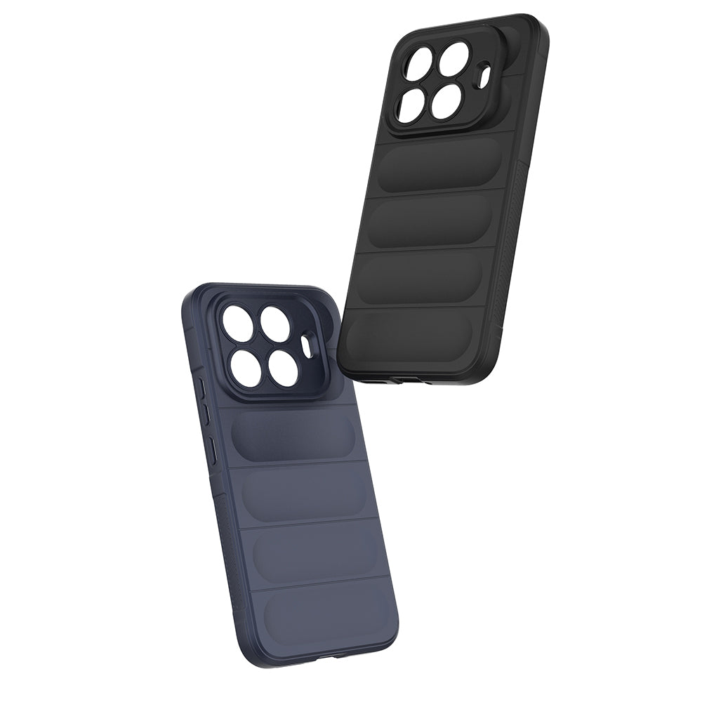 Xiaomi 15T Pro Kılıf Esnek TPU Oyuklu Arka Yüzey Tasarımlı Zore Etnik Silikon Kapak Siyah