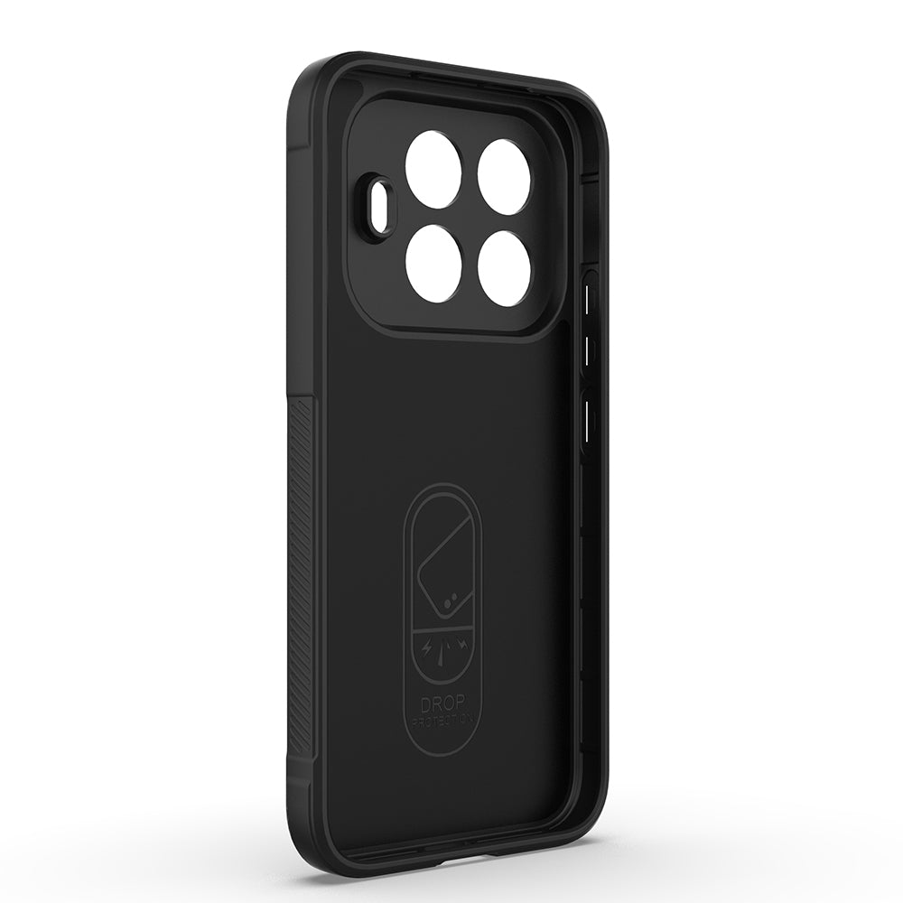 Xiaomi 15T Pro Kılıf Esnek TPU Oyuklu Arka Yüzey Tasarımlı Zore Etnik Silikon Kapak Koyu Yeşil