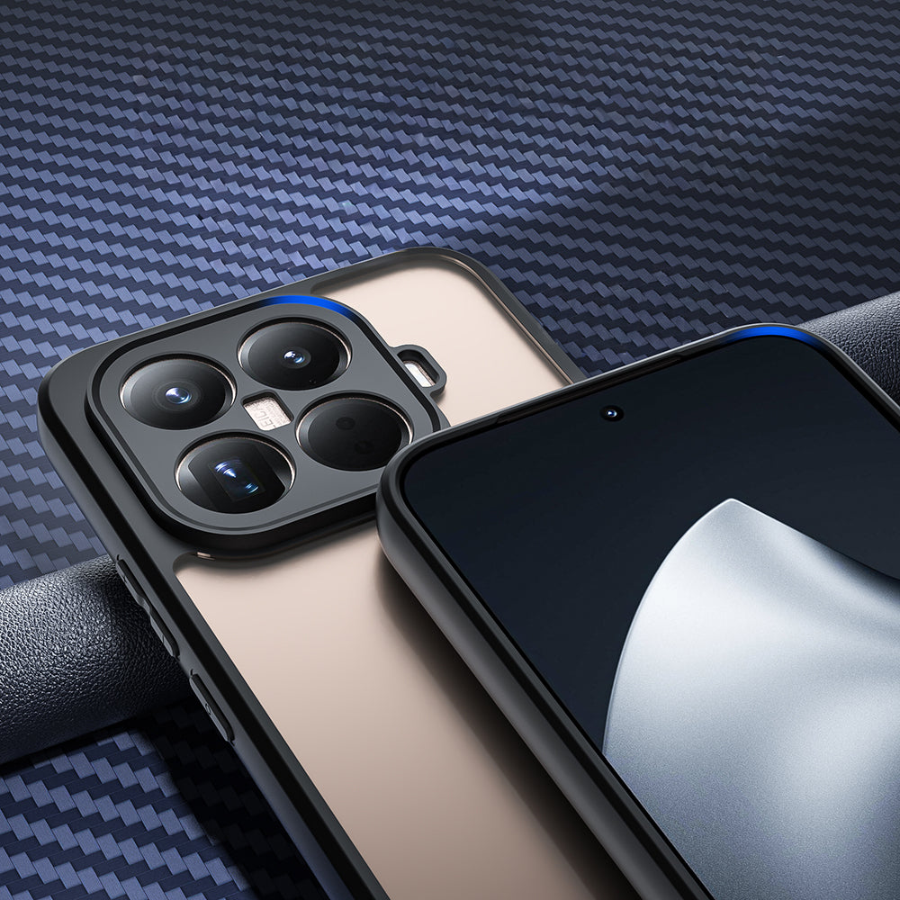 Xiaomi 15T Pro Kılıf Kamera Korumalı Şeffaf Arka Yüzey Zore New Roll Kapak Siyah