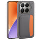 Xiaomi 15T Pro Kılıf Kartlıklı Zore X-Kart Silikon Kapak Koyu Gri