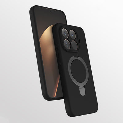 Xiaomi 15T Pro Kılıf M-safe Şarj Özellikli Standlı Zore Samara Kapak Siyah