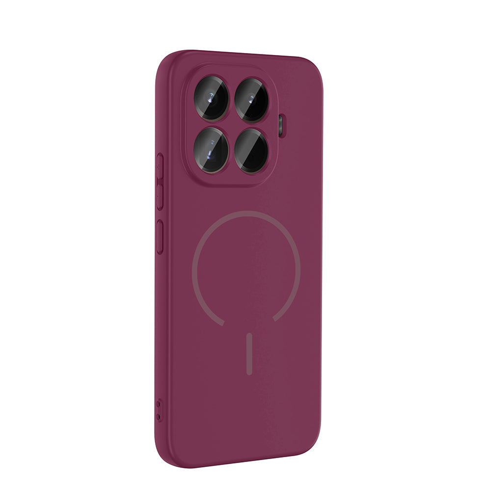 Xiaomi 15T Pro Kılıf M-safe Şarj Özellikli Zore Meta Kapak Titanyum-Gri