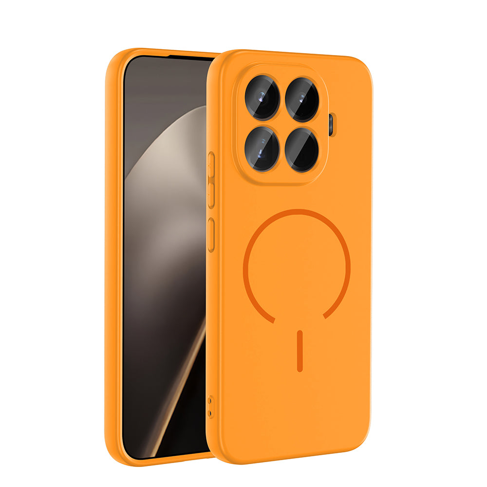 Xiaomi 15T Pro Kılıf M-safe Şarj Özellikli Zore Meta Kapak Turuncu
