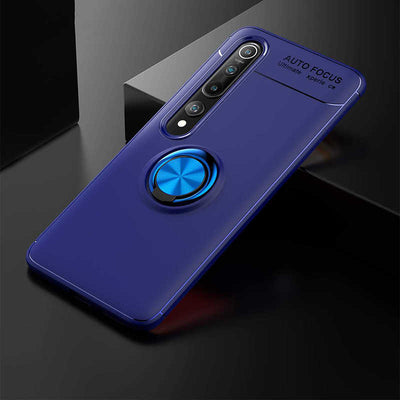 Xiaomi Mi 10 Kılıf Zore Ravel Silikon Kapak Siyah-Kırmızı