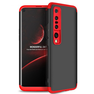 Xiaomi Mi 10 Pro Kılıf Zore Ays Kapak Siyah-Kırmızı