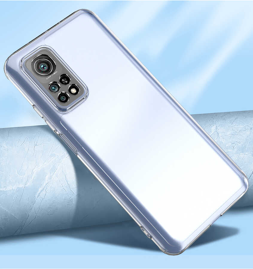 Xiaomi Mi 10T 5G Kılıf Zore Kamera Korumalı Süper Silikon Kapak Renksiz