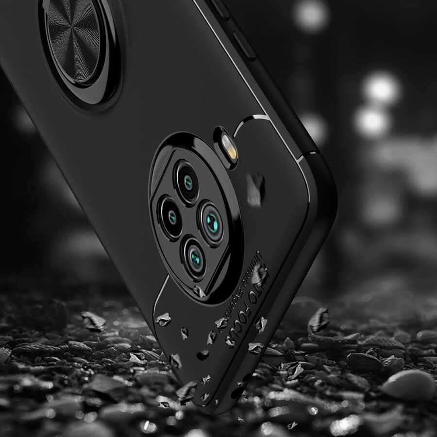 Xiaomi Mi 10T Lite 5G Kılıf Zore Ravel Silikon Kapak Siyah-Kırmızı