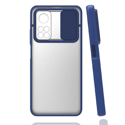 Xiaomi Mi 10T Pro 5G Kılıf Zore Lensi Kapak Lacivert