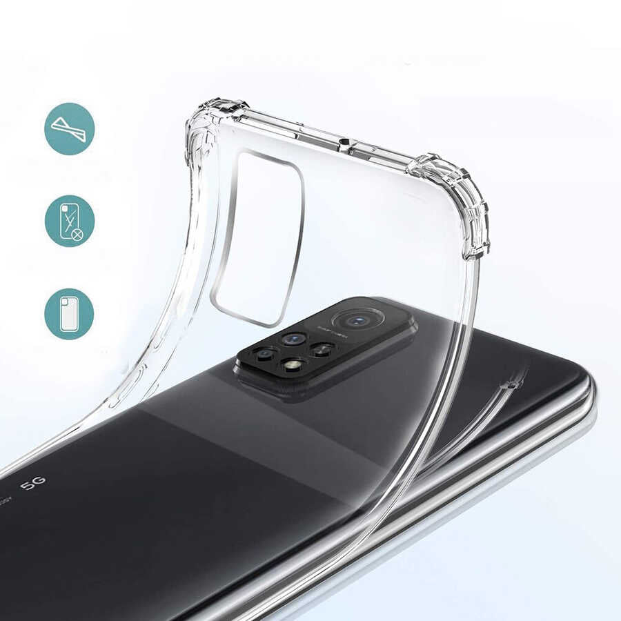 Xiaomi Mi 10T Pro 5G Kılıf Zore Nitro Anti Shock Silikon Renksiz