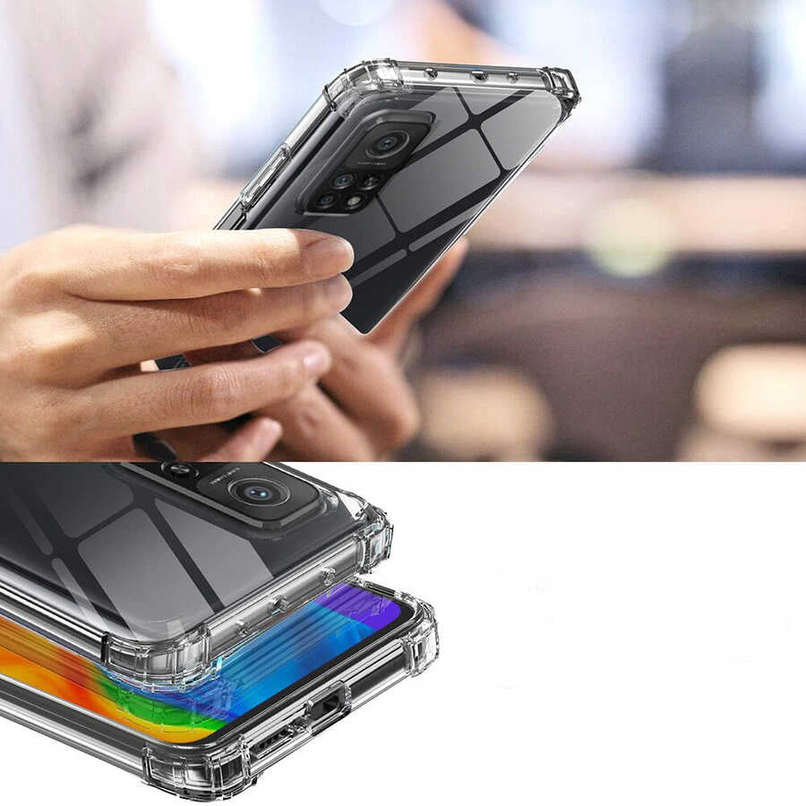 Xiaomi Mi 10T Pro 5G Kılıf Zore Nitro Anti Shock Silikon Renksiz