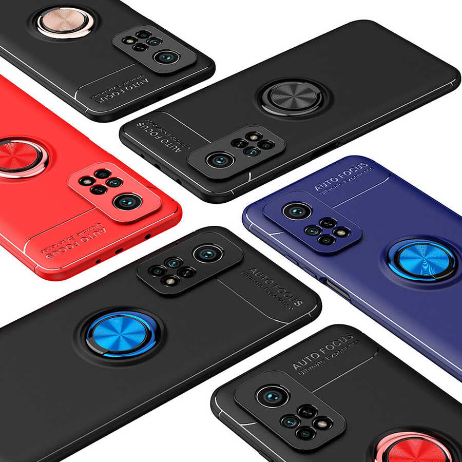 Xiaomi Mi 10T Pro 5G Kılıf Zore Ravel Silikon Kapak Siyah-Rose Gold