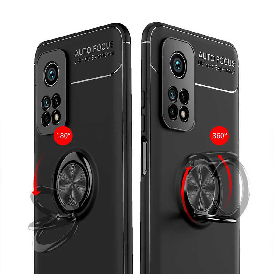 Xiaomi Mi 10T Pro 5G Kılıf Zore Ravel Silikon Kapak Siyah-Rose Gold