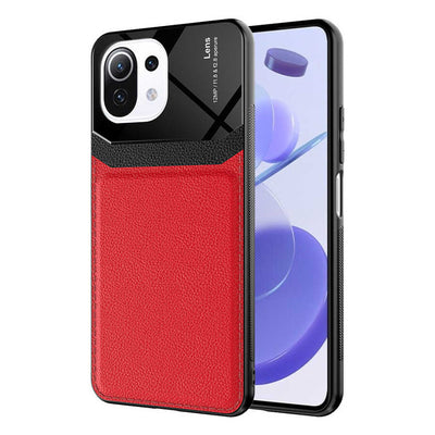 Xiaomi Mi 11 Lite Kılıf Zore Emiks Kapak Kırmızı