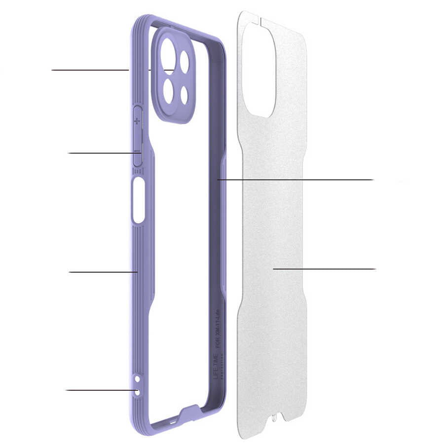 Xiaomi Mi 11 Lite Kılıf Zore Parfe Kapak Koyu Yeşil