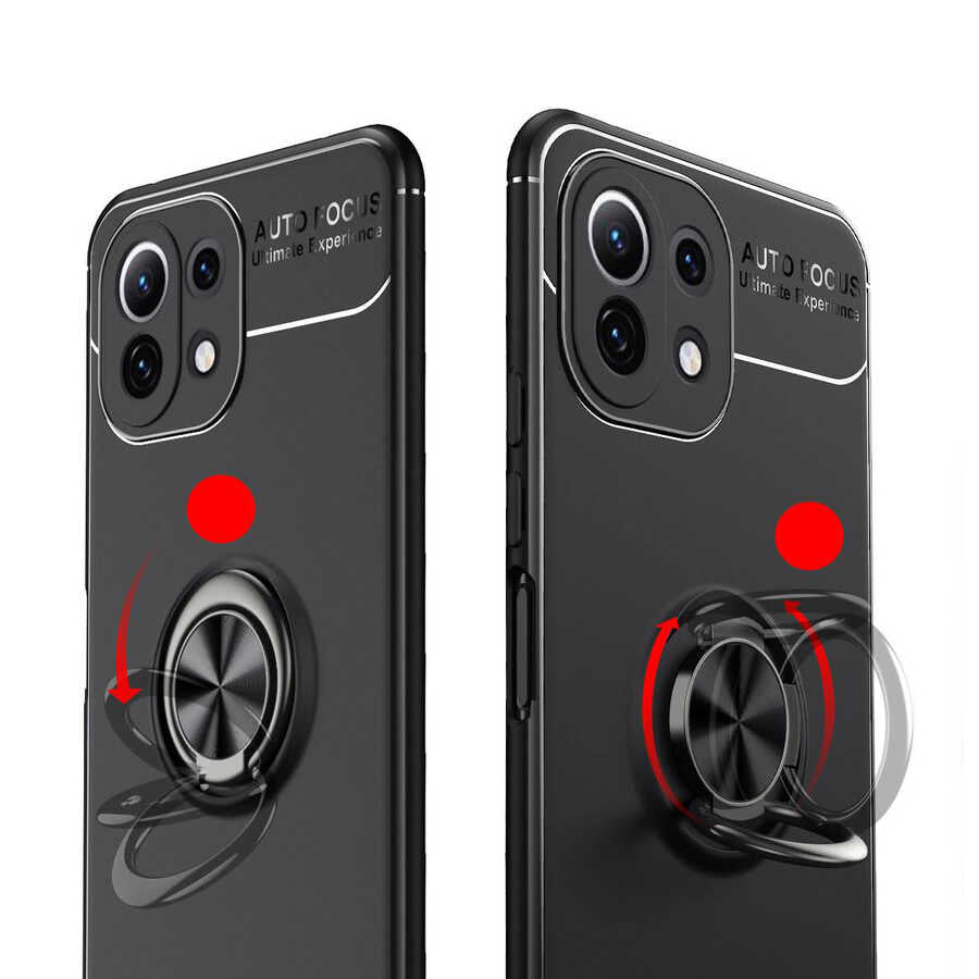 Xiaomi Mi 11 Lite Kılıf Zore Ravel Silikon Kapak Siyah