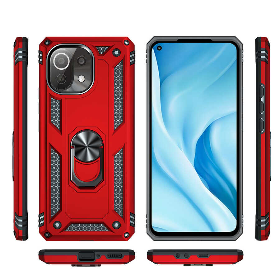 Xiaomi Mi 11 Lite Kılıf Zore Vega Kapak Siyah