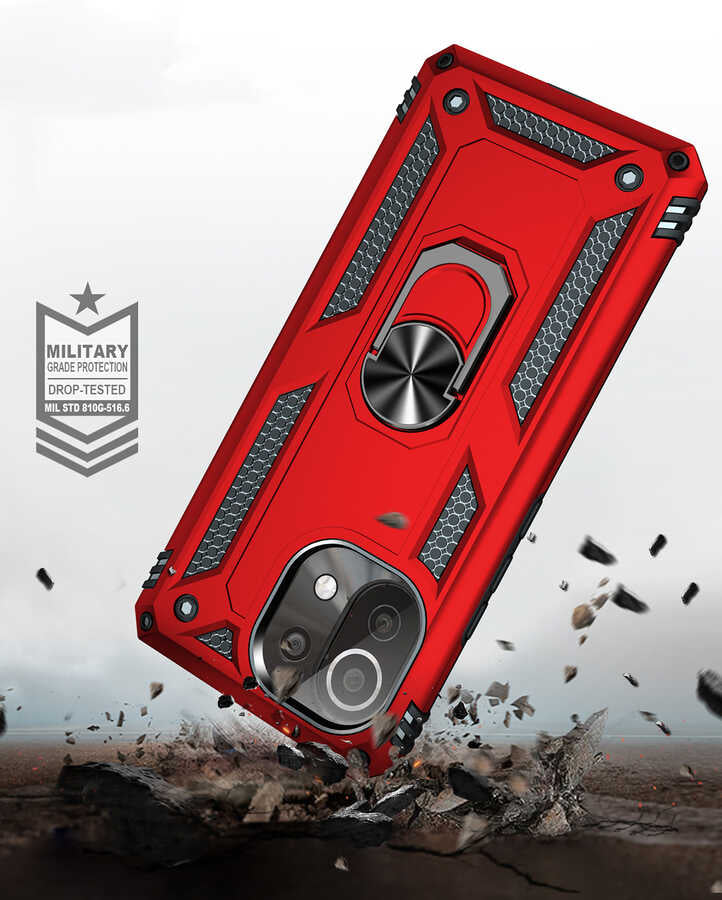 Xiaomi Mi 11 Lite Kılıf Zore Vega Kapak Gold