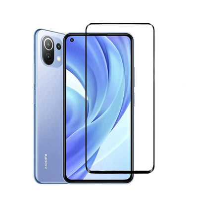 Xiaomi Mi 11 Lite Zore Kenarları Kırılmaya Dayanıklı Cam Ekran Koruyucu Siyah