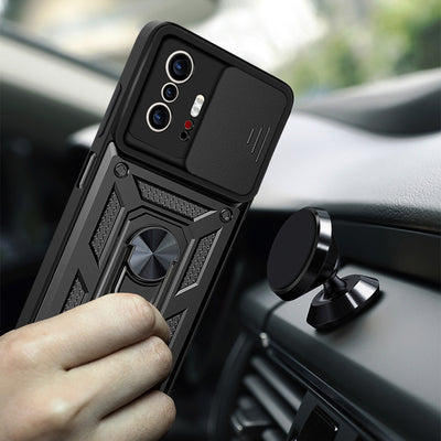 Xiaomi Mi 11T 5G Kılıf Magnetik Standlı Kamera Korumalı Zore Sürgülü Vega Kapak