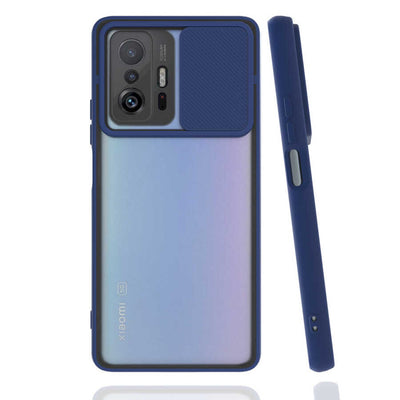 Xiaomi Mi 11T 5G Kılıf Zore Lensi Kapak Lacivert