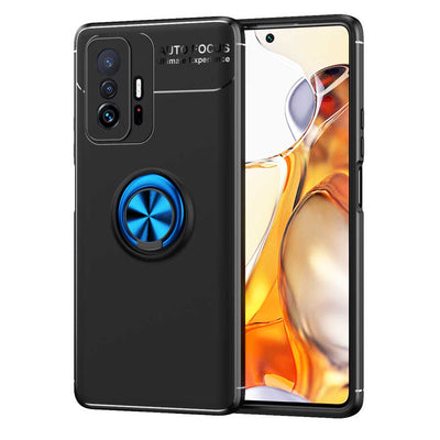 Xiaomi Mi 11T 5G Kılıf Zore Ravel Silikon Kapak Siyah-Rose Gold