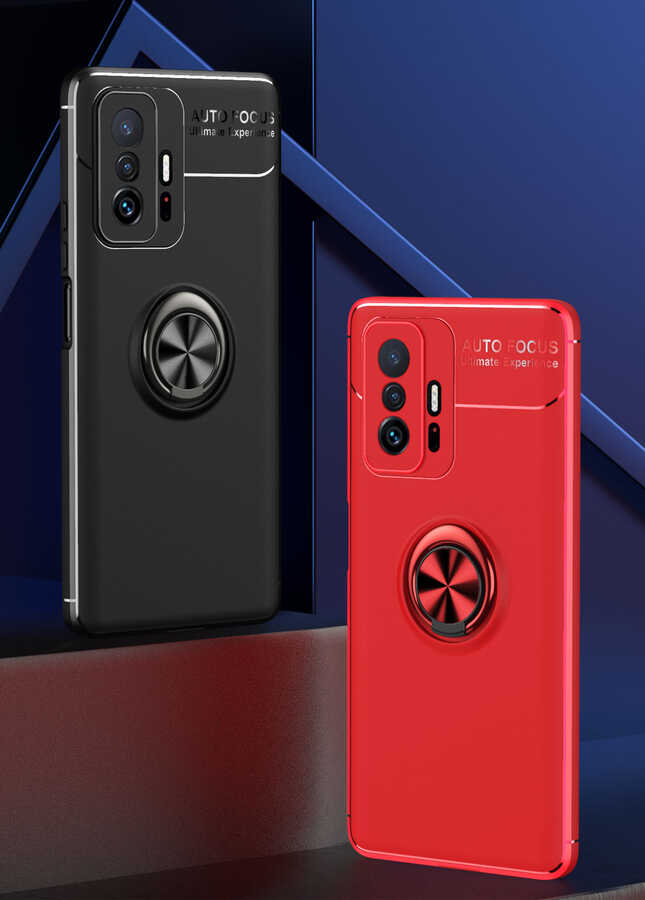 Xiaomi Mi 11T 5G Kılıf Zore Ravel Silikon Kapak Siyah-Rose Gold
