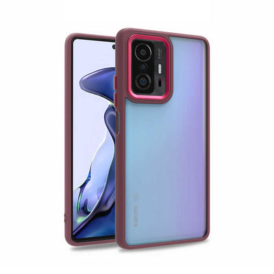 Xiaomi Mi 11T Pro 5G Kılıf Zore Flora Kapak Kırmızı
