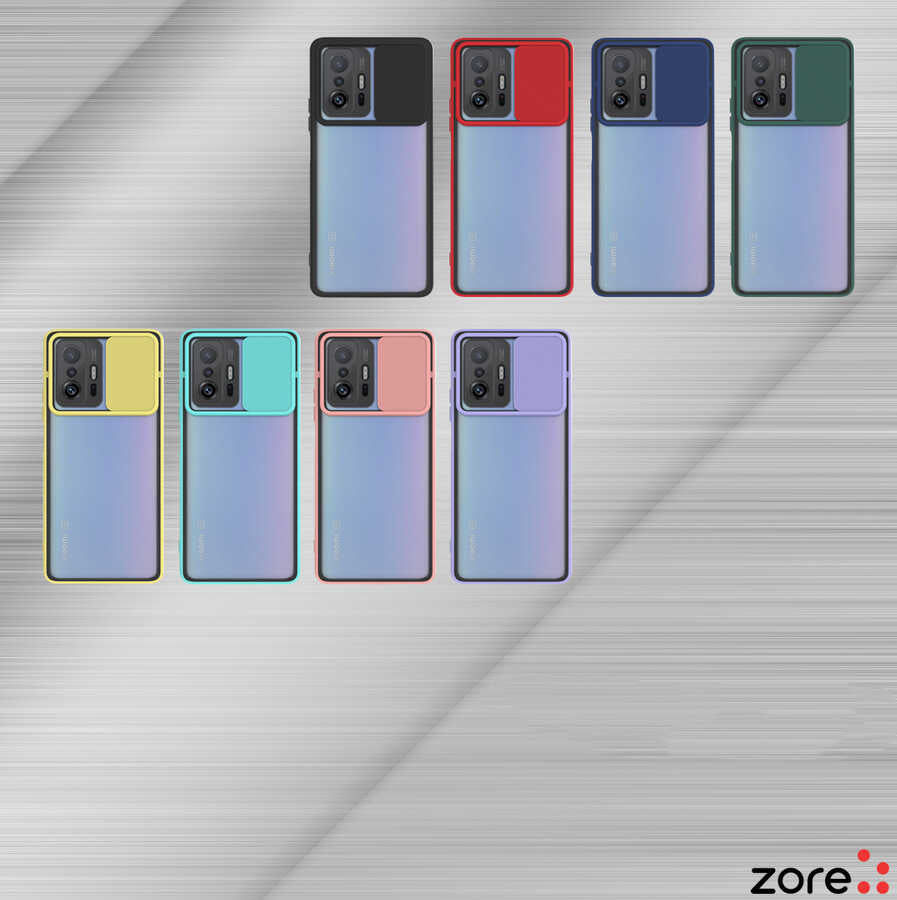 Xiaomi Mi 11T Pro 5G Kılıf Zore Lensi Kapak Kırmızı