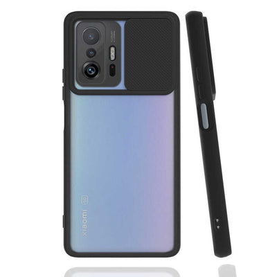 Xiaomi Mi 11T Pro 5G Kılıf Zore Lensi Kapak Siyah