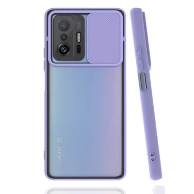 Xiaomi Mi 11T Pro 5G Kılıf Zore Lensi Kapak Lila