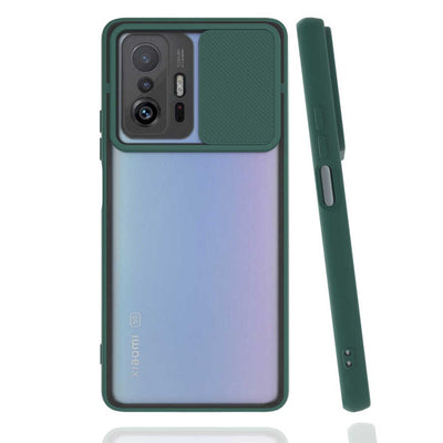 Xiaomi Mi 11T Pro 5G Kılıf Zore Lensi Kapak Pembe Açık