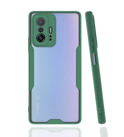 Xiaomi Mi 11T Pro 5G Kılıf Zore Parfe Kapak Koyu Yeşil