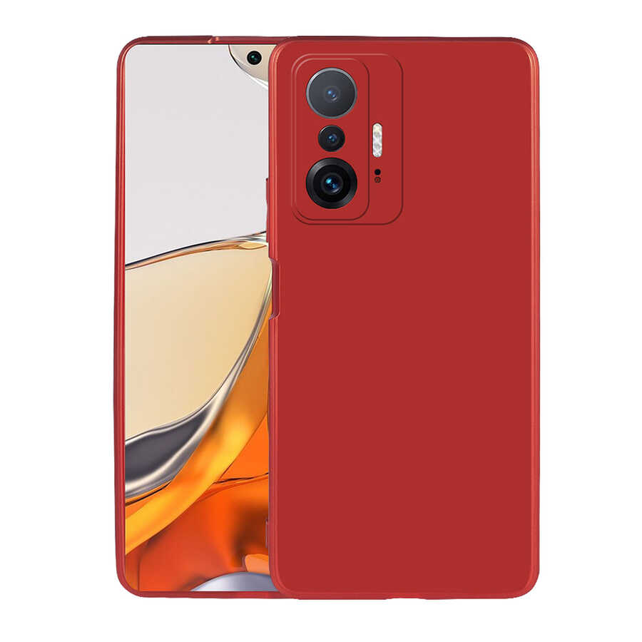 Xiaomi Mi 11T Pro 5G Kılıf Zore Premier Silikon Kapak Kırmızı