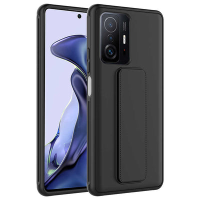 Xiaomi Mi 11T Pro 5G Kılıf Zore Qstand Kapak Siyah