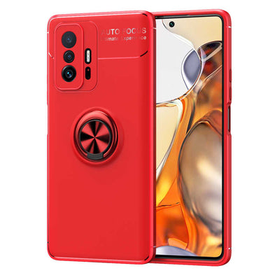 Xiaomi Mi 11T Pro 5G Kılıf Zore Ravel Silikon Kapak Kırmızı