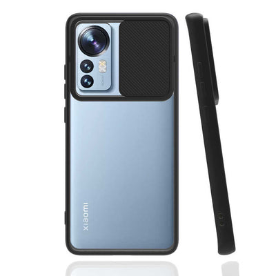 Xiaomi Mi 12 Kılıf Zore Lensi Kapak Siyah