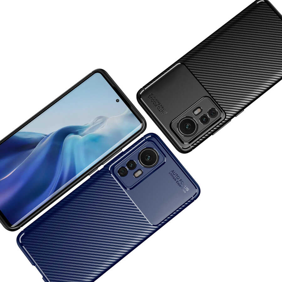 Xiaomi Mi 12 Kılıf Zore Negro Silikon Kapak Lacivert