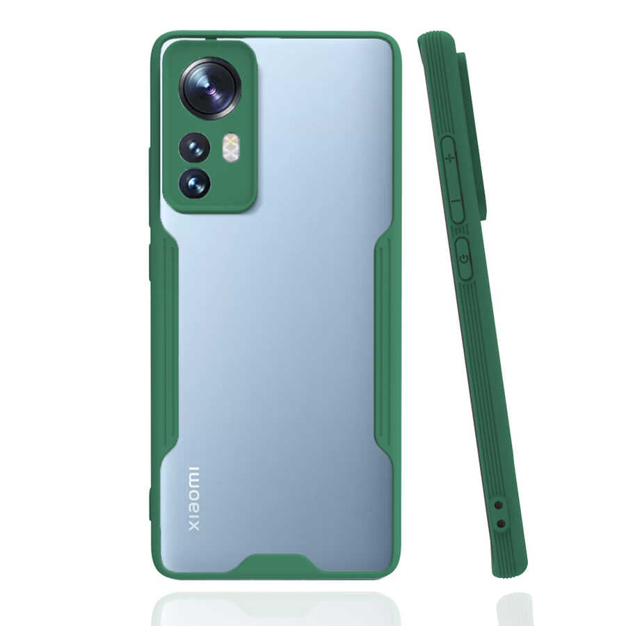 Xiaomi Mi 12 Kılıf Zore Parfe Kapak Koyu Yeşil
