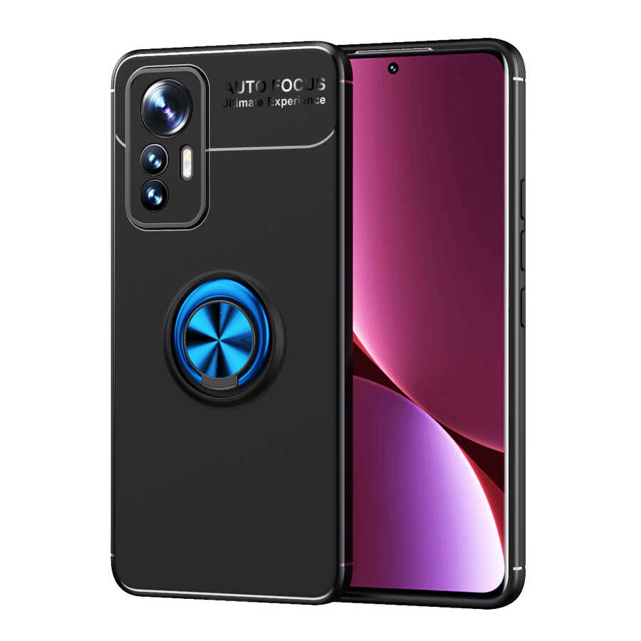 Xiaomi Mi 12 Lite Kılıf Zore Ravel Silikon Kapak Siyah-Rose Gold