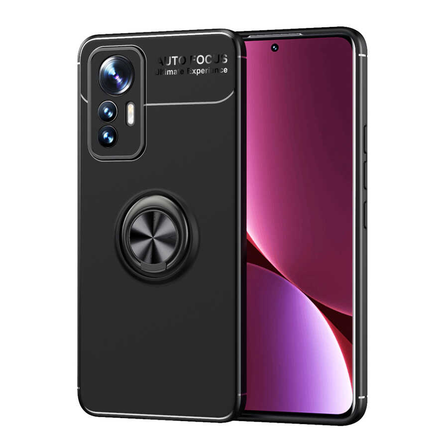 Xiaomi Mi 12 Lite Kılıf Zore Ravel Silikon Kapak Siyah