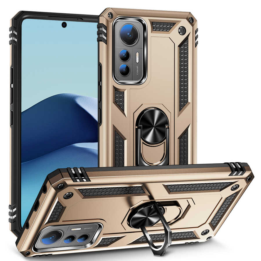 Xiaomi Mi 12 Lite Kılıf Zore Vega Kapak Gold