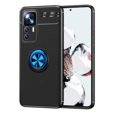 Xiaomi Mi 12T Kılıf Zore Ravel Silikon Kapak Siyah-Kırmızı