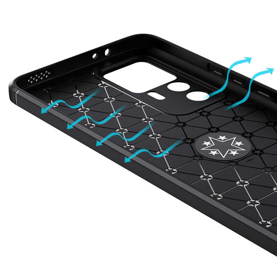 Xiaomi Mi 12T Kılıf Zore Ravel Silikon Kapak Siyah-Mavi